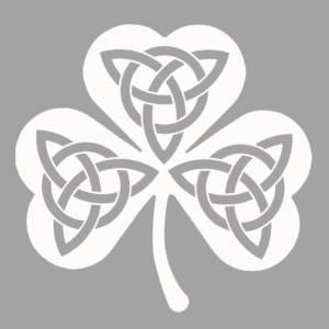 Image of a shamrock with a triquetra in each leaf